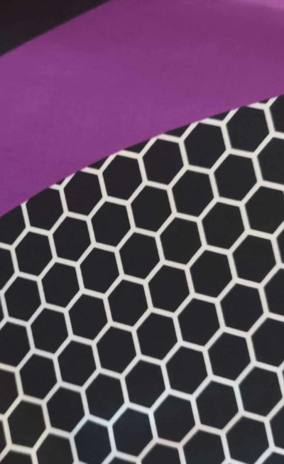 Αθλητικό Κολάν Honeycomb - Black Purple / L RUBBER leggings